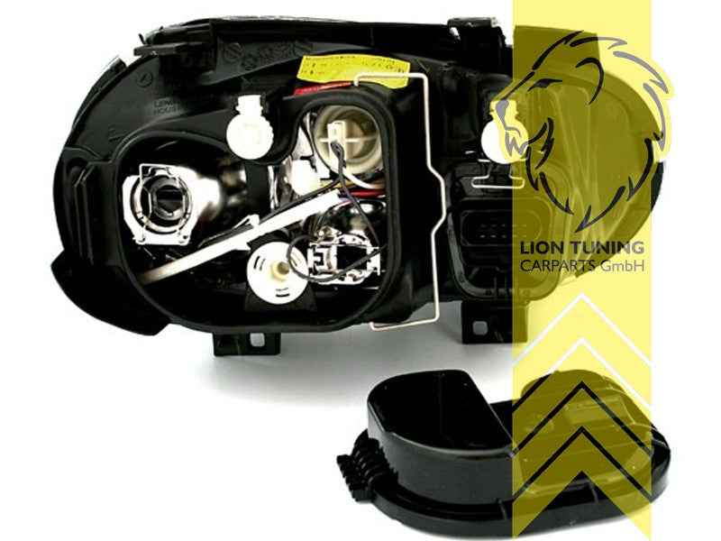 LTG Pair DEPO Headlights VW Golf 4 97-06 sedan Variant Cabrio R32 look black LHD