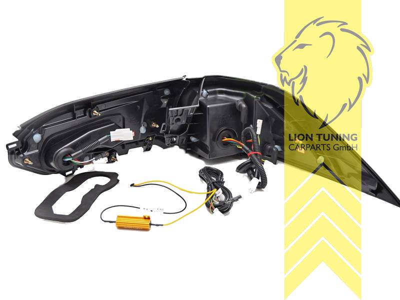 LT Pair LED DRL Dynamic Sequential Lightbar REAR LIGHTS Tail Lamps Toyota RAV4 A5 H5 black LHD