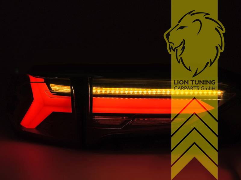 LT Pair LED DRL Dynamic Sequential Lightbar REAR LIGHTS Tail Lamps Toyota RAV4 A5 H5 smoke 18-20 LHD