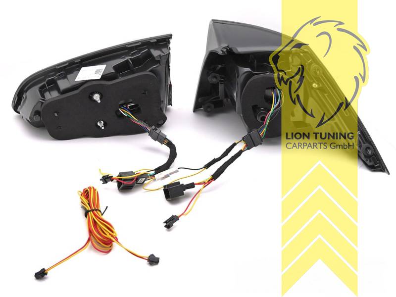 LT Pair LED DRL Lightbar REAR LIGHTS Tail Lamps VW Golf 7 black smoke 5G1 BE1 12-17 LHD
