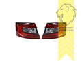 LTG Pair LED Tail lights Rear Lights for Skoda Octavia 3 5E Facelift Sedan - Smoked Black Red
