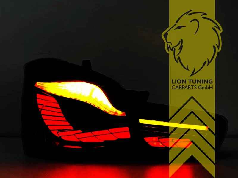 LTG Pair of Light Bar LED OLED Rear Lights for BMW 1 Series F20 F21 LCI – Black