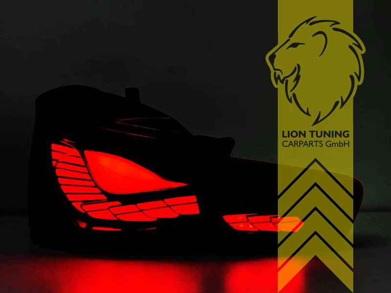 LTG Pair of Light Bar LED OLED Rear Lights for BMW 1 Series F20 F21 LCI – Black