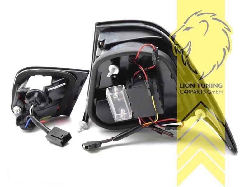 LTG Pair LED Rear Lights Taillights for BMW 3 Series E46 Coupe Facelift 03/2003 - 06/2006 – Black