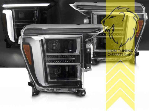 EXPORT ONLY – Full LED Headlights with LED DRL for Ford USA F-150 MK14 08/2020 - Present Black