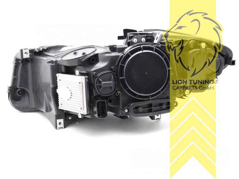 LTG Aftermarket EXPORT Full LED Headlights Genuine DRL for BMW F10 Sedan F11 Touring LCI - Black (Pair) LHD