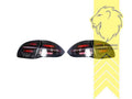 LTG Aftermarket LED Taillights Rear Lights for Porsche Cayenne - Black Smoke (Pair)