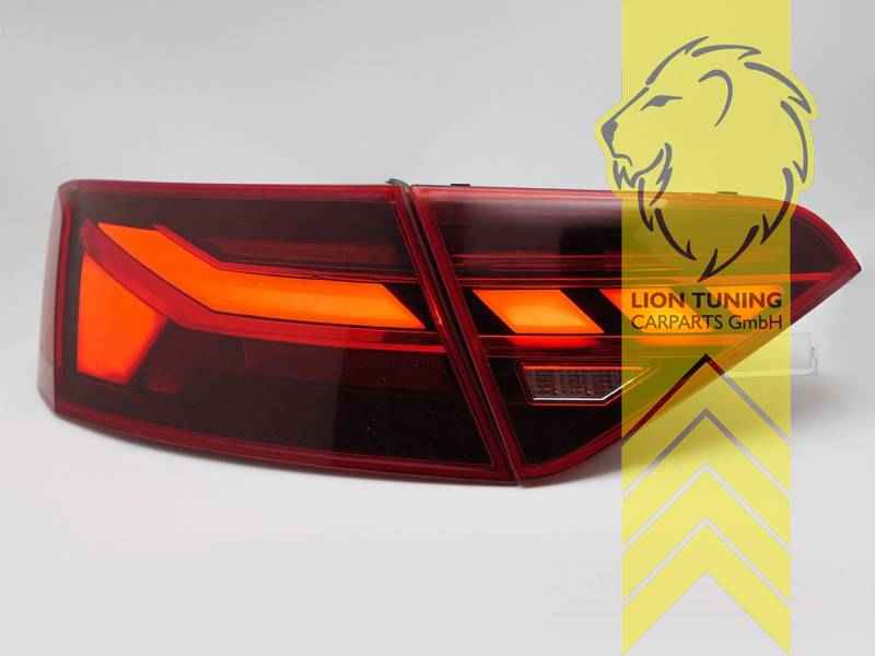 LTG Light Bar LED Taillights Rear Lights for Audi A5 8T 8F Coupe Cabrio Sportback - Red (Pair)