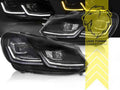 Full LED Headlights Genuine DRL for VW Golf 6 Sedan Variant Cabrio - Black (Pair) LHD