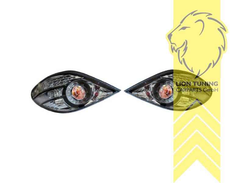 LTG LED Taillights Rear Lights for Peugeot 207CC Cabriolet - Chrome (Pair)