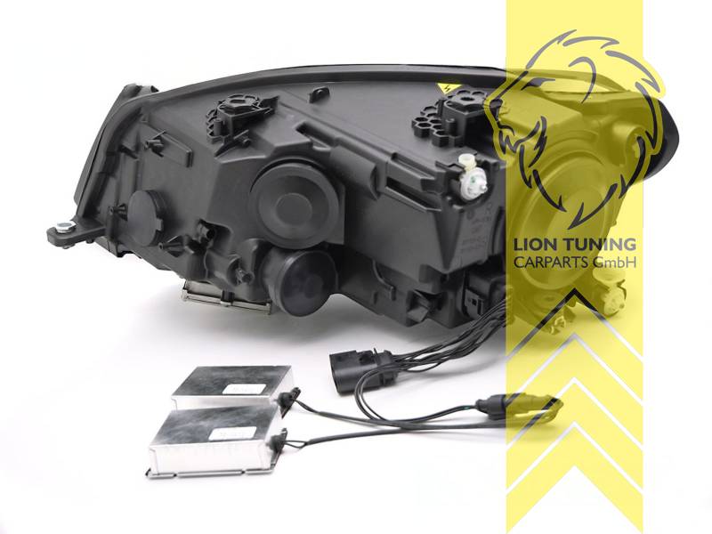Full LED Headlights Genuine DRL VW Caddy 4 SA Black - DRL white