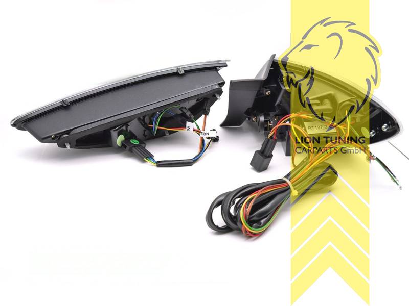 Light Bar LED Taillights Seat Leon 3 5F Sedan Coupe SC Black - Lit up red