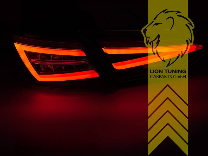 Light Bar LED Taillights Seat Leon 3 5F Sedan Coupe SC Black - Rear housing