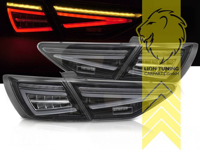 Light Bar LED Taillights Seat Leon 3 5F Sedan Coupe SC Black - Main view