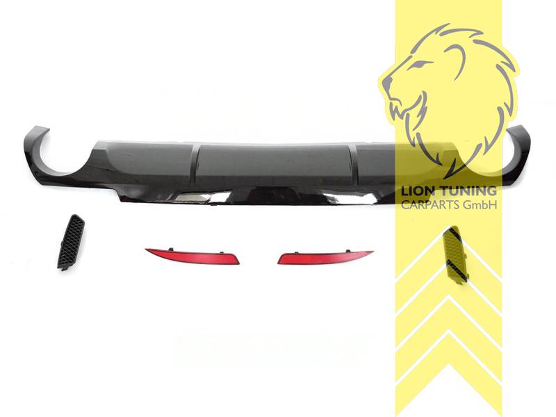 Rear diffuser and trim components for Volkswagen Scirocco 3 rear bumper