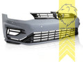 Close-up detail of primed VW Golf 7 Look 7.5 front bumper
