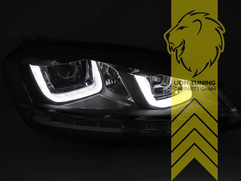 LED daytime running light and headlight detail for Volkswagen Golf 7