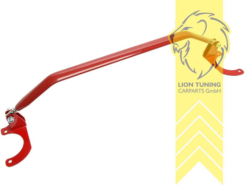 Red steel front strut brace for Mazda MX-5 NA and NB
