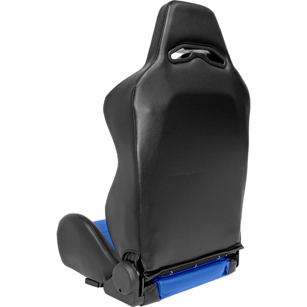 AutoStyle Sport seat 'Classic' - Black Synthetic leather - Non-reclinable back-rest - incl. slides