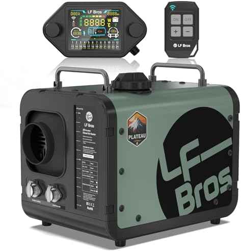 LF Bros Diesel Heater 5 KW- 12V/220V-240V Air Diesel Parking Space Heater with Plateau Mode, Come with Timer LCD Display Remote Control, Night Heater Diesel for Campervan Garage Workshop