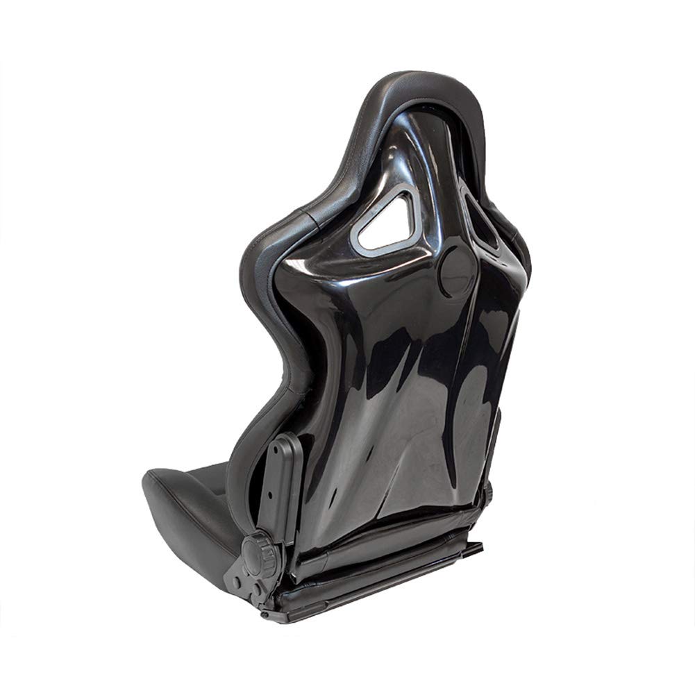 AutoStyle Sport seat 'Classic' - Black Synthetic leather - Non-reclinable back-rest - incl. slides