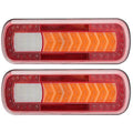 SPARKMOTO 2 x Multifunctional Led Trailer Lights 12V 24V Universal,Waterproof Trailer Tail lamps,LED Trailer Rear Lights for Truck Lorry Vans Caravan
