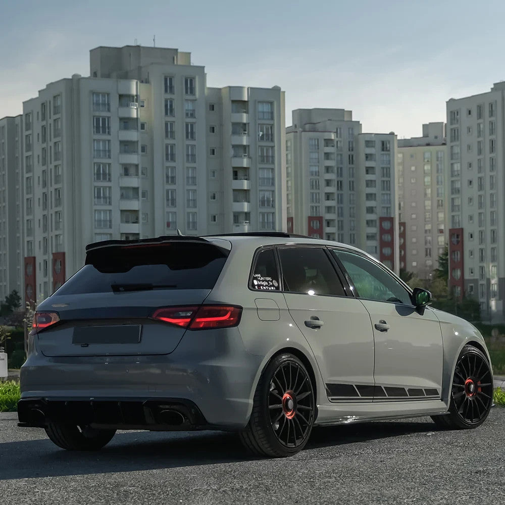 OW Rear Diffuser Diffusor AUDI RS3 Sportback 8V 2015-2016 Gloss Black