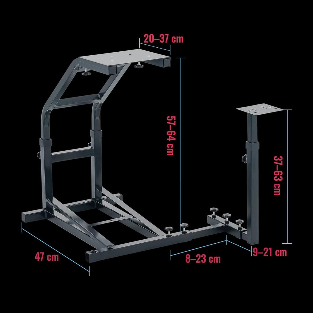 Driving Sim Racing Wheel Stand Frame for Steering Wheel & Pedals + Gear Shifter