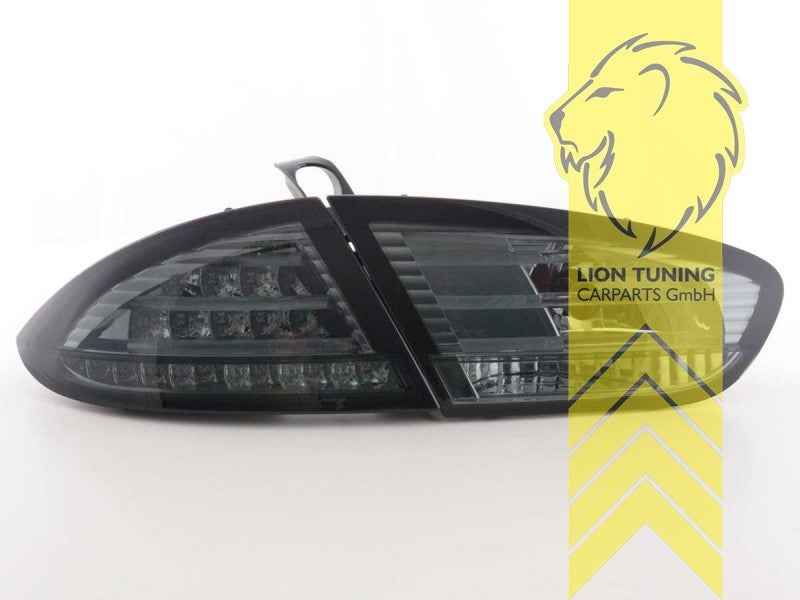 LTG Pair LED Rear Lights Tail Lamps Seat Leon 1P Facelift 09-12 smoke grey LHD