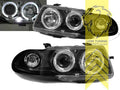 LTG Pair LED DRL Halo Ring Headlights Opel Astra F Facelift 94-00 black LHD