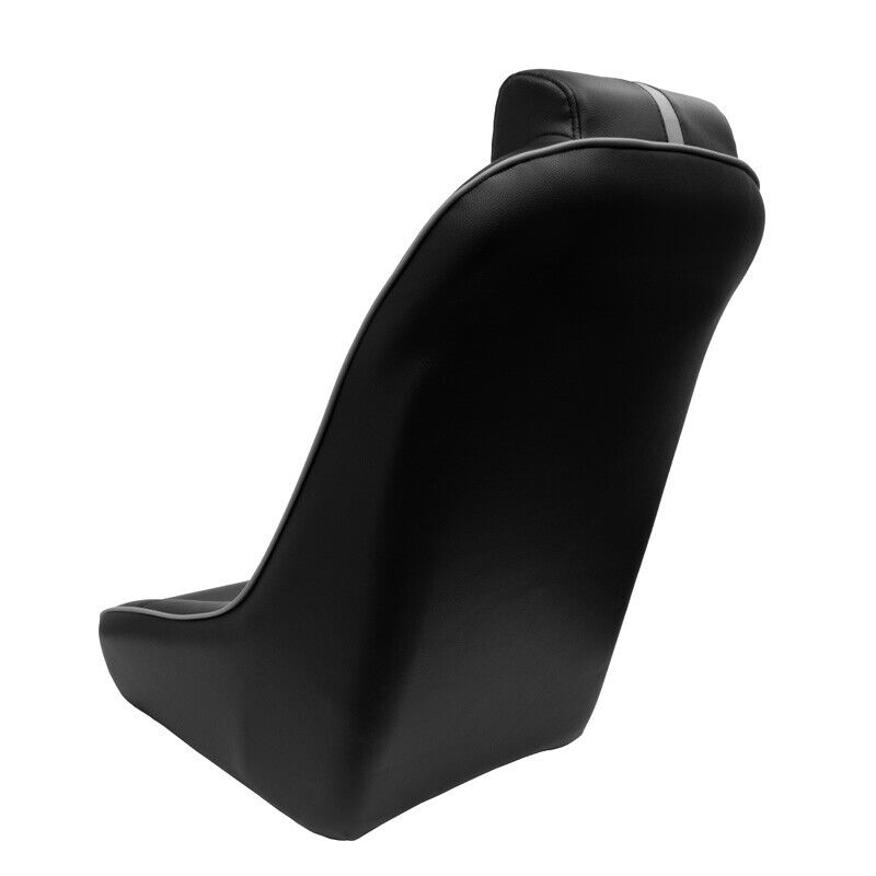 AS x1 Univ Classic RS Black Grey PVC Car Kit Fixed Back Bucket Seat + slides