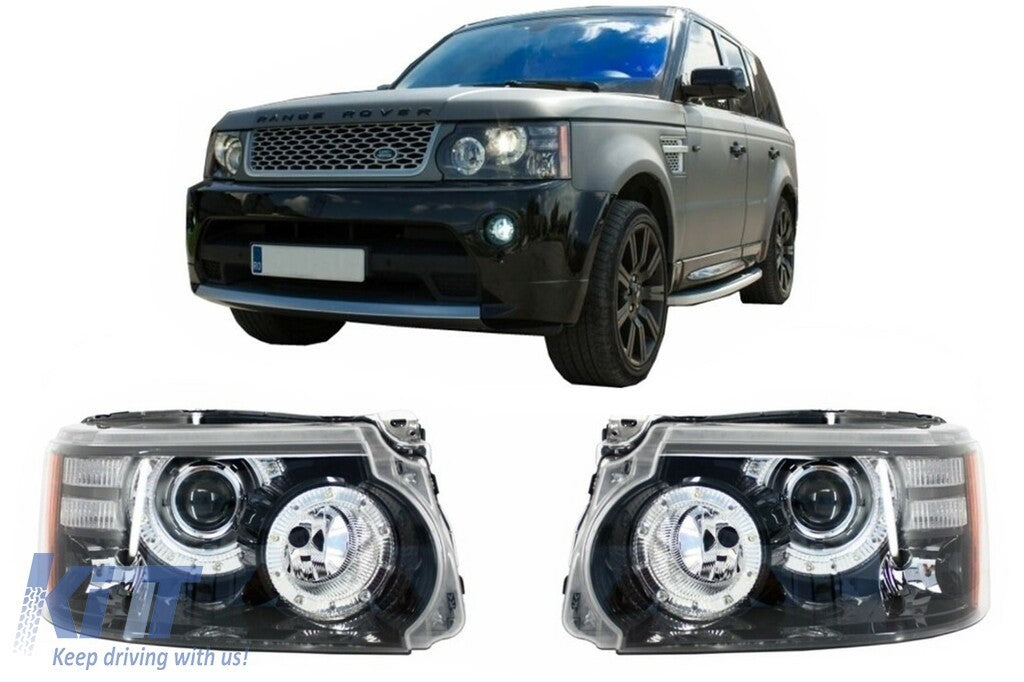 KT Pair LED DRL Headlights Range Rover Sport L320 09-13 Facelift Design LHD