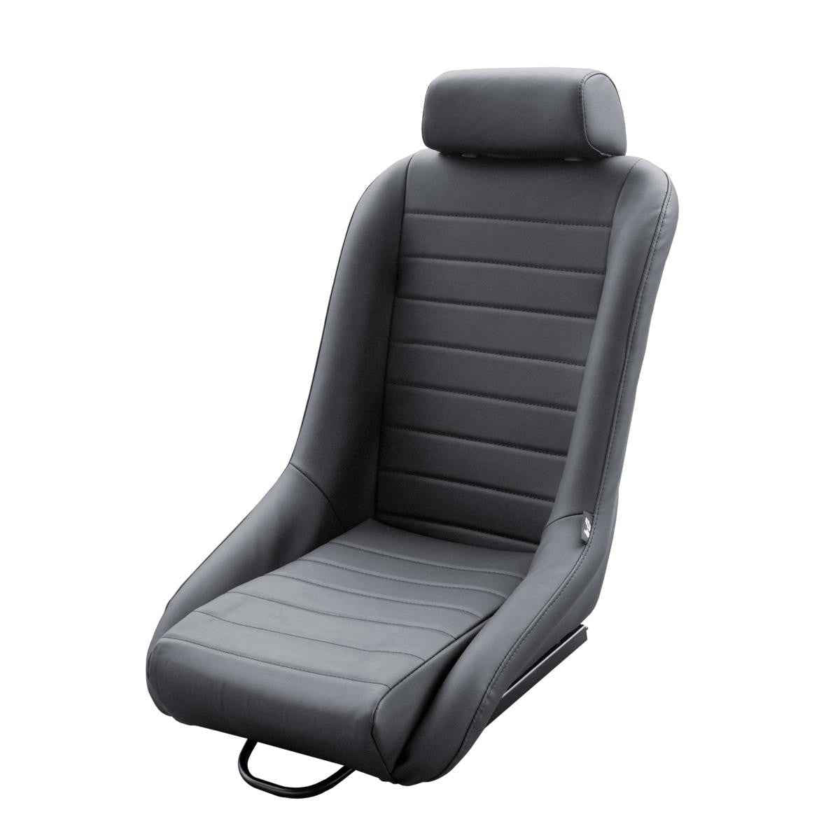 Simoni Universal Pair x2 Classic Retro Vintage Black Car Bucket Seats + slides