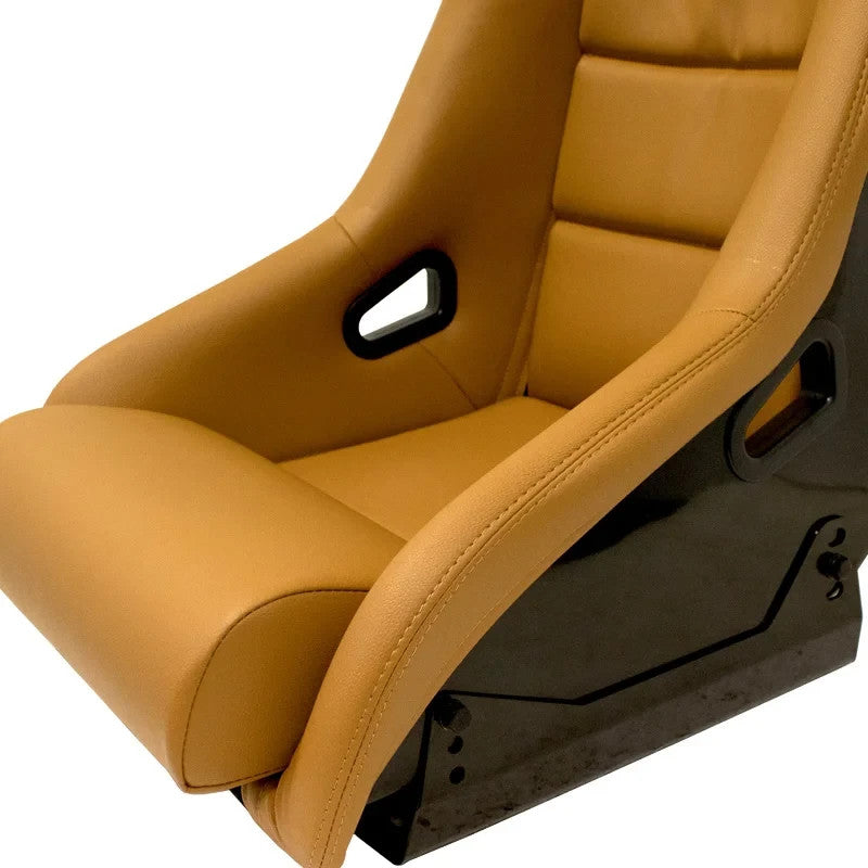 ATST x1 BS1 Universal Classic Bucket Seats Tan Beige Synth leather + slides