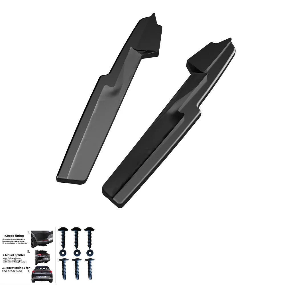 OW Rear Side Splitters AUDI S6 C8 C8 Facelift Gloss Black Sedan Avant 2019+