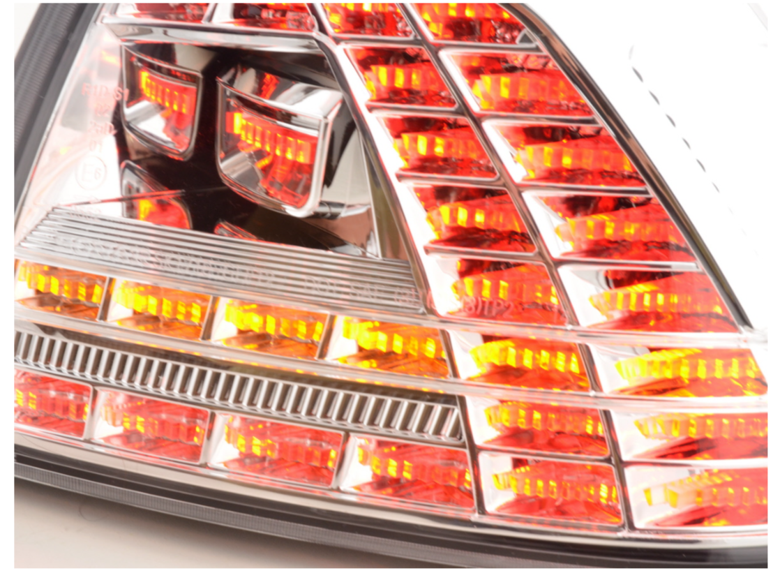 FK VW Golf 7 MK7 R LED DRL CLEAR Chrome Rear Lights Dynamic Tail Taillights 12+ LHD & RHD Clear FKRLXL15009