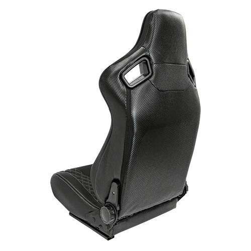 ATST x1 AK Universal Bucket Seats Quilted Silver Grey Diamond Stitch + slides