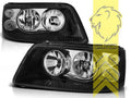 LTG Pair Halogen DE Double Headlights VW T5 Transporter Bus Van Black LHD