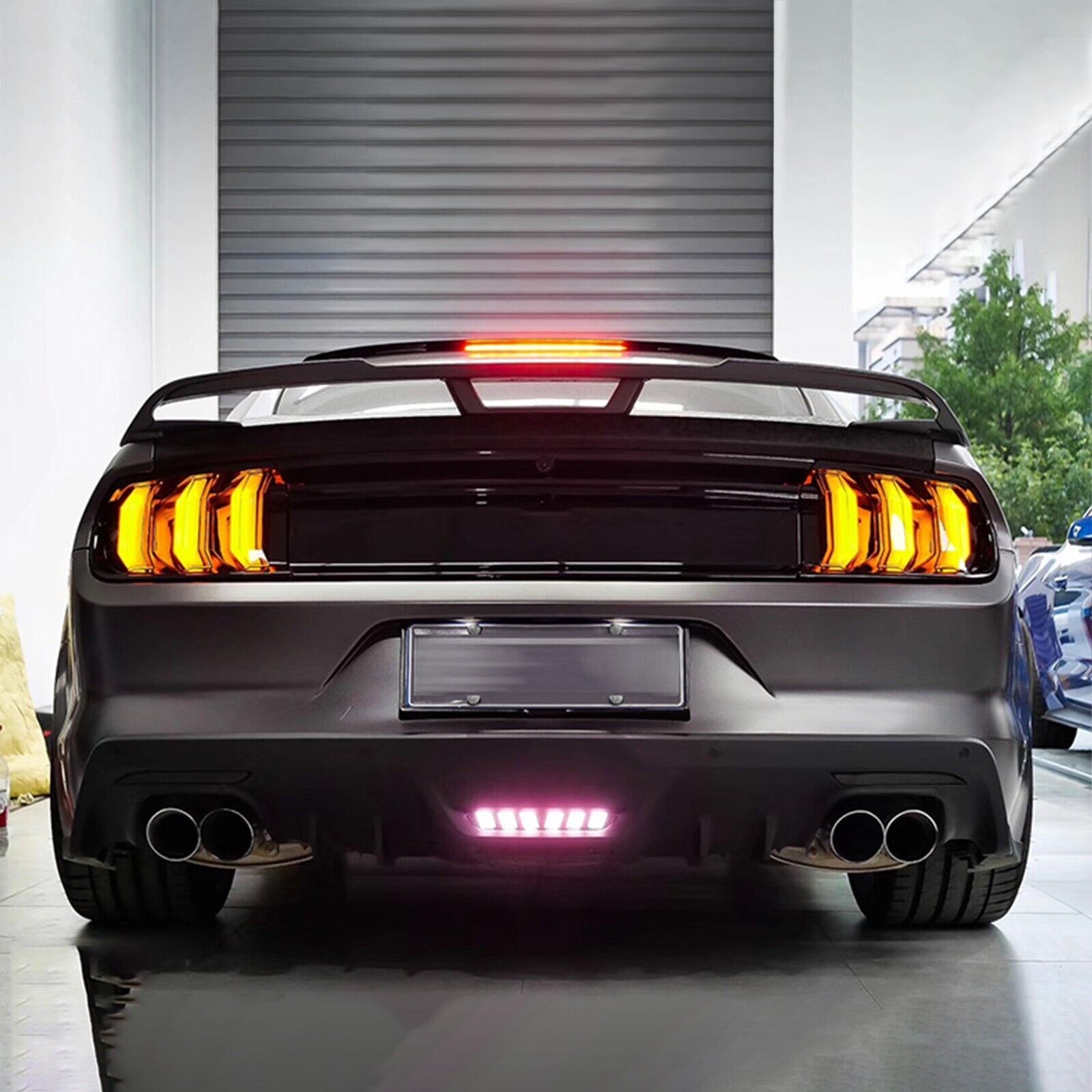 VLAND  15-23 Ford Mustang 6 MK6 S550 5 Mode Dynamic Lightbar LED DRL Rear Lights