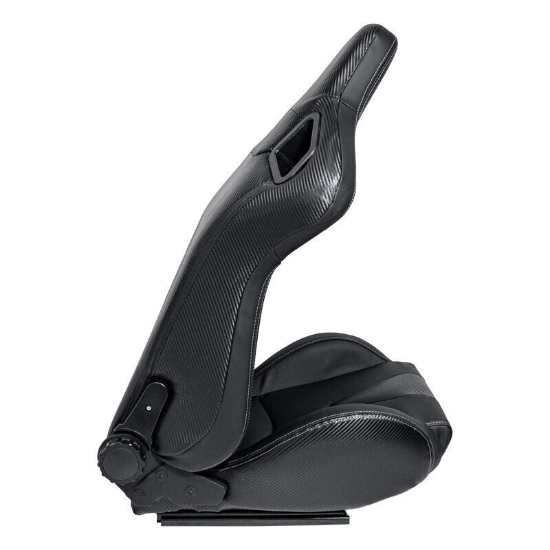 Auto-Style RK x2 (A Pair of) Universal Sports Bucket Seats Black Silver Stitch + slide runners UK STOCK (No Import Tax)