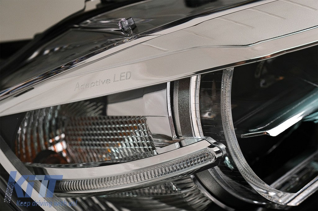 KT Pair LED DRL Headlights  Xenon Angel Eyes 3D Dual Halo BMW X6 E71 08-12 LHD
