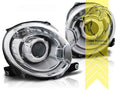 LTG DEPO Pair LED DRL Halo Headlights Fiat 500 312 595 695 C Abarth 07-15 LHD