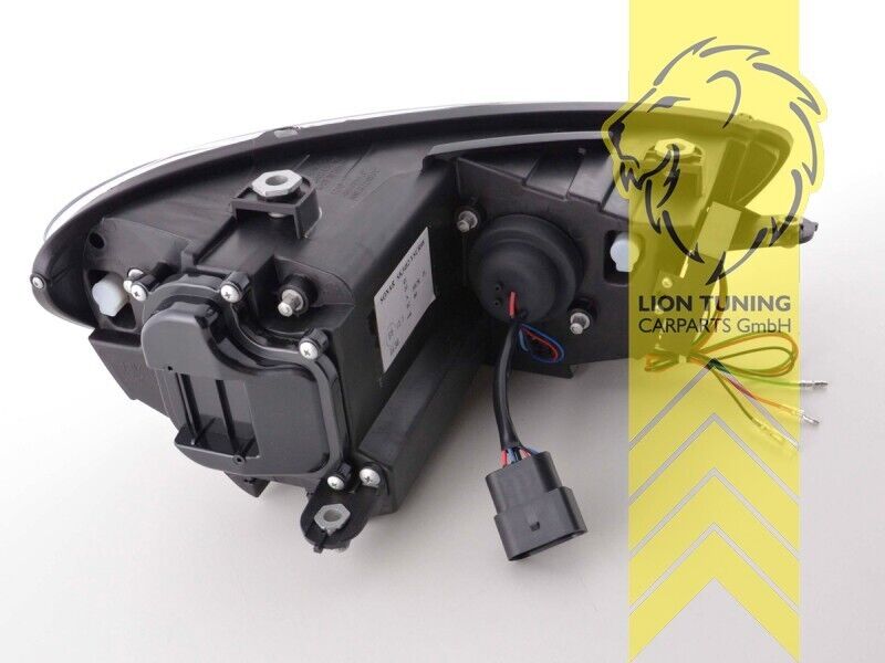 LT Pair LED DRL Lightbar Headlights VW Scirocco 3 MK3 137 138 08-14 black LHD