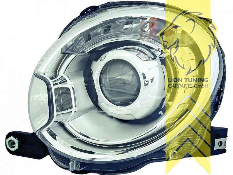 LTG DEPO Pair LED DRL Halo Headlights Fiat 500 312 595 695 C Abarth 07-15 LHD