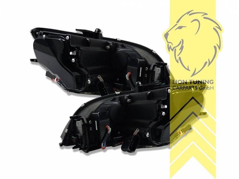 LT Pair LED Halo DRL Lightbar Headlights Audi TT 8J Coupe Cabrio black LHD