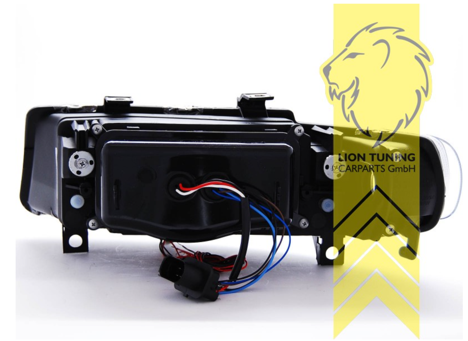 LT LED DRL Lightbar Halo Ring Headlights Seat Leon 1M Toledo 1M black LHD