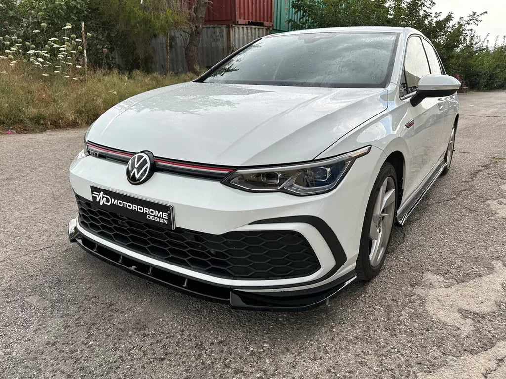 Motordrome Front Bumper Lower Splitter Golf Mk8 GTI / R-Line Gloss Black