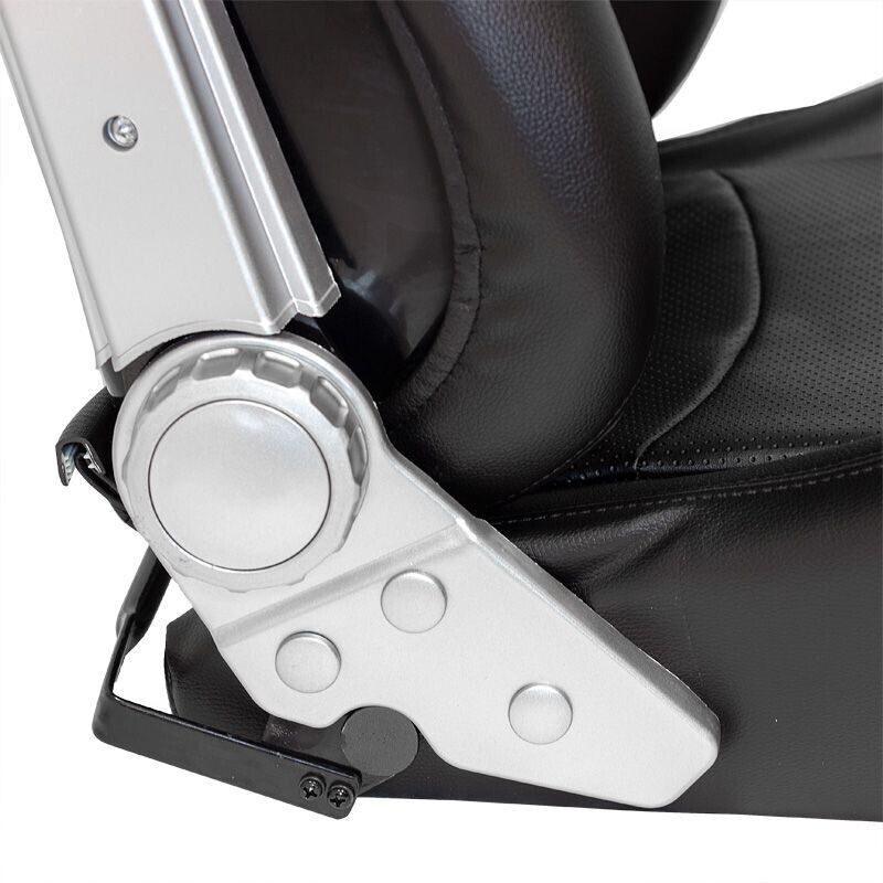 Auto-Style x1 Universal Pro Perforated Synthetic leather Bucket Seat Black +slides
