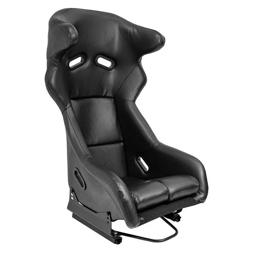 ATST x1 FS Universal Bucket Seats Hard Shell Fiberglass Back Black Faux + slides