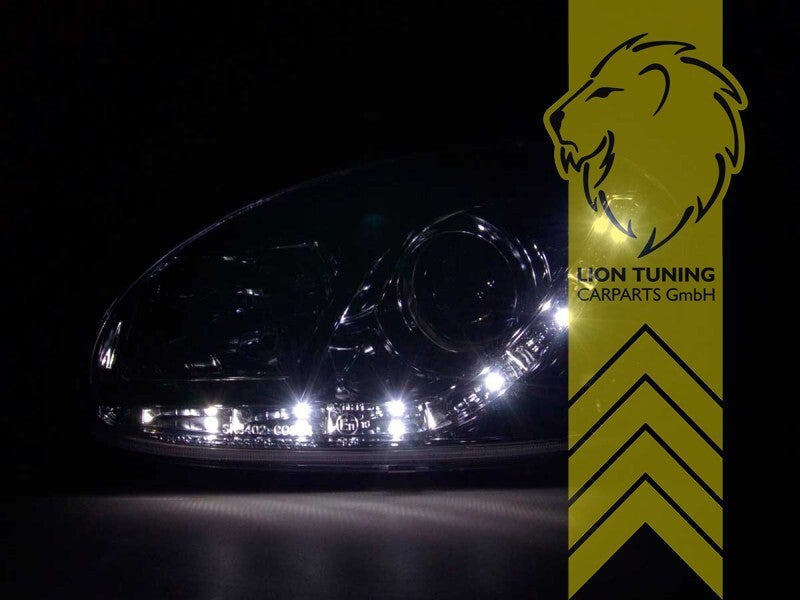 LT Pair LED DRL Angel Eye Halo Headlights Opel Corsa B Combo B 93-01 Chrome LHD